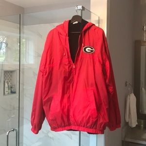 UGA Reversible Red & Black Zip-Up Coat with Hoody